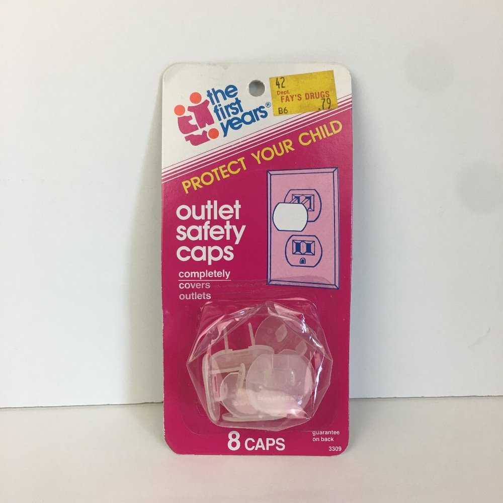 Vtg 1984 First Years Outlet Safety Caps‎ Child Prop